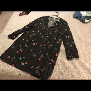 Old navy midi long sleeve tassel dress